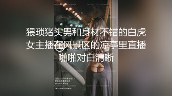 猥琐猪头男和身材不错的白虎女主播在风景区的凉亭里直播啪啪对白清晰